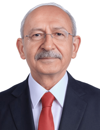Profile portrait of Kemal Kılıçdaroğlu, the Millet Alliance presidential candidate in the 2023 Turkish elections, with a focused expression