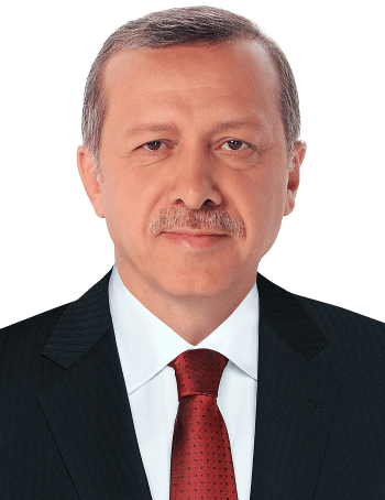 Profile portrait of Recep Tayyip Erdogan, the Cumhur Alliance presidential candidate in the 2023 Turkish elections, with a confident expression